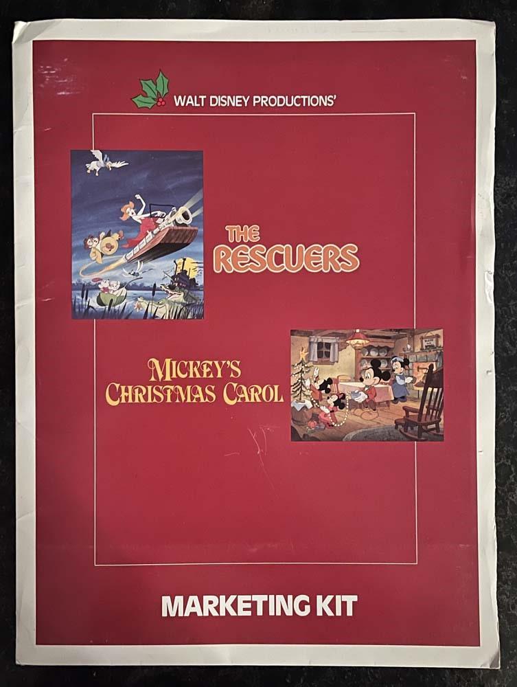 Disney RESCUERS and MICKEY'S CHRISTMAS CAROL marketing kit 1983