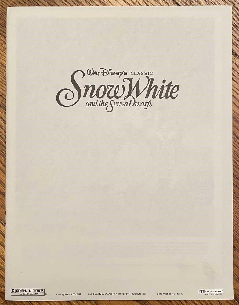 Disney 1993 SNOW WHITE AND SEVEN DWARFS press kit with photos