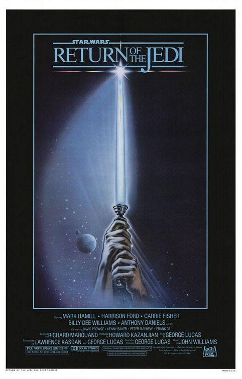 Star Wars RETURN OF THE JEDI Style A 1983 ORIGINAL 27x41 movie poster