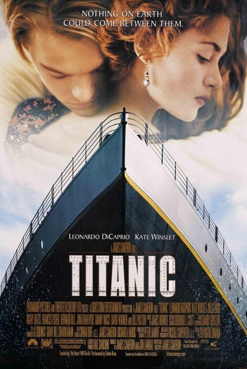 Kate Winslet TITANIC Leonardo DiCaprio original DS movie poster 27x40 rolled '97